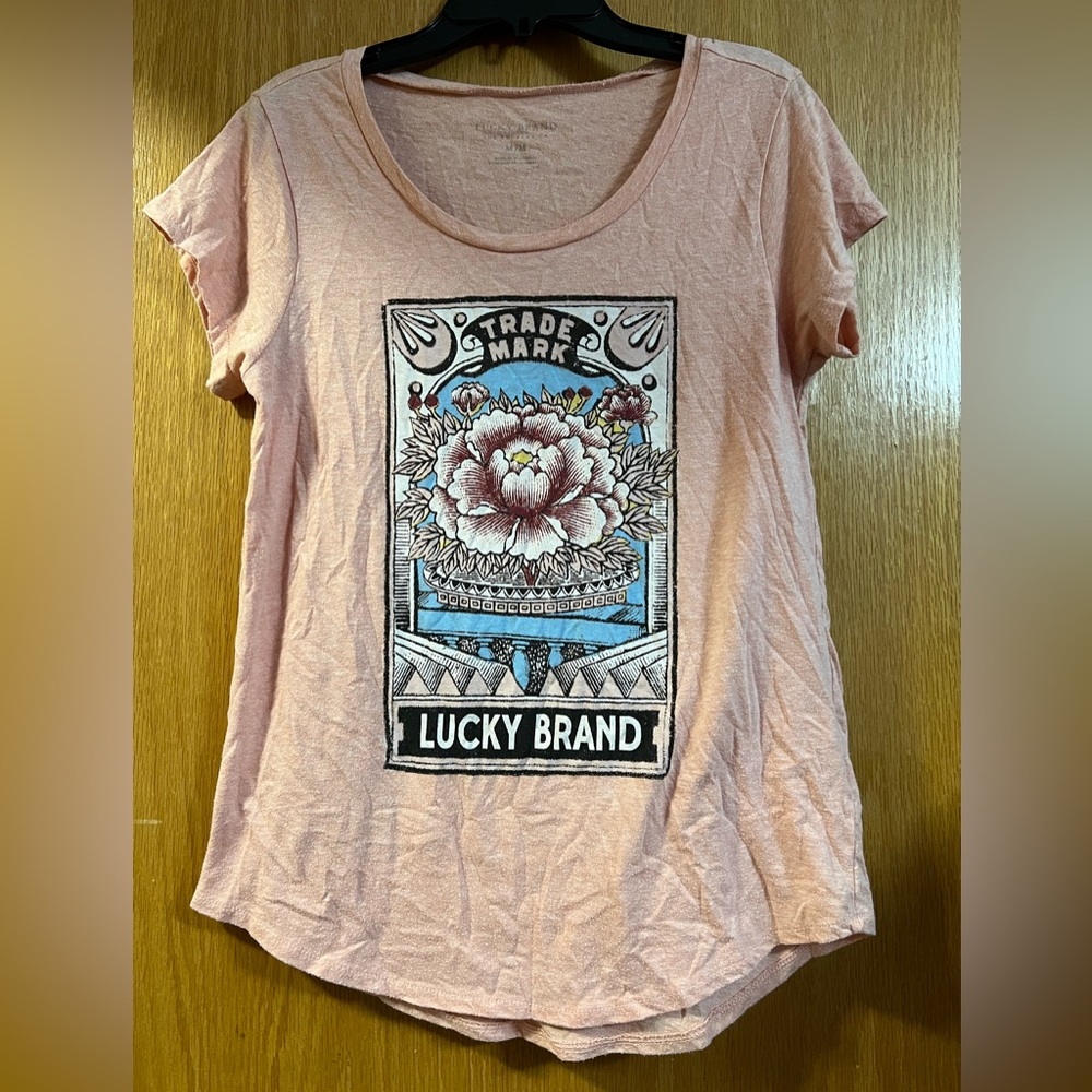 Lucky Brand Women's Pink Graphic Tee
